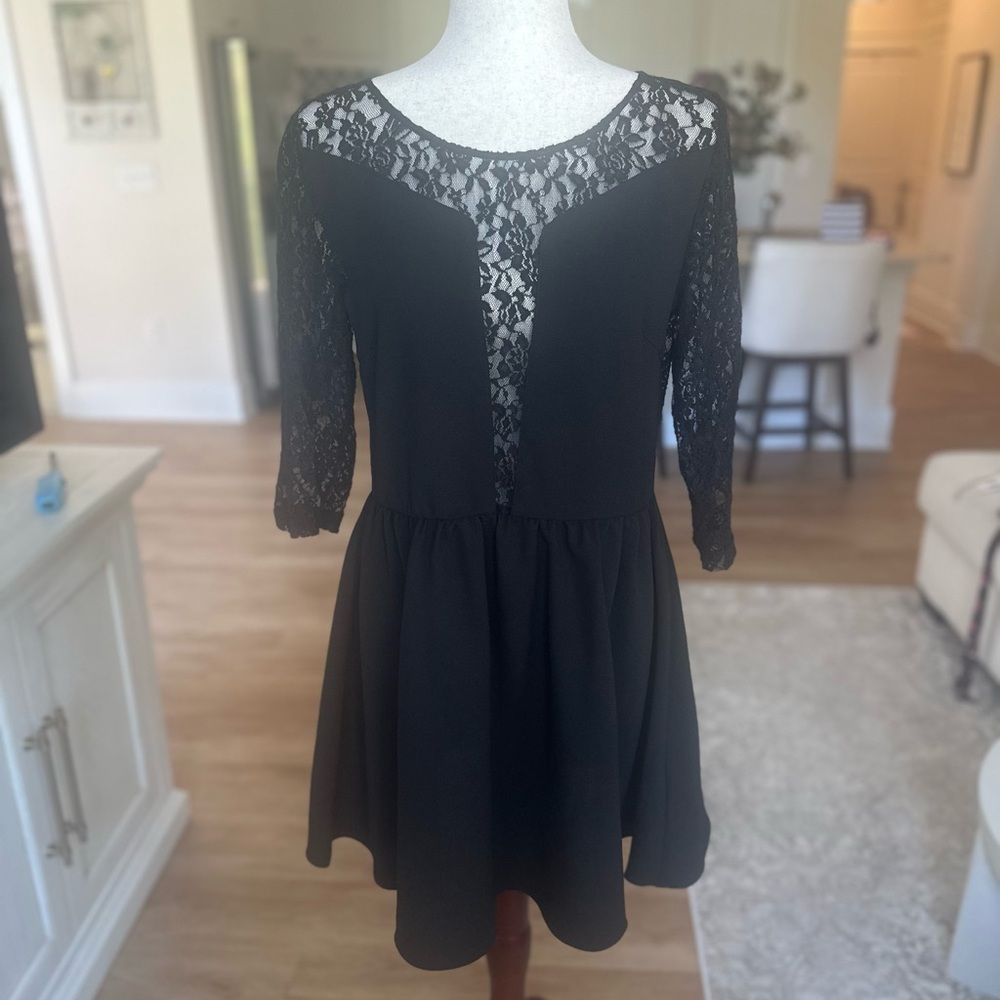 Black lace dress